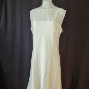 NWOT Evan Picone rhinestones ivory dress size 14 new without tag